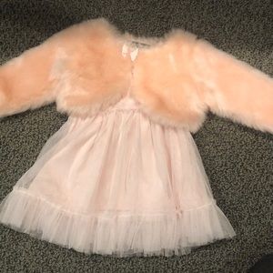 Miniclasix 3 piece dress and fur bolero